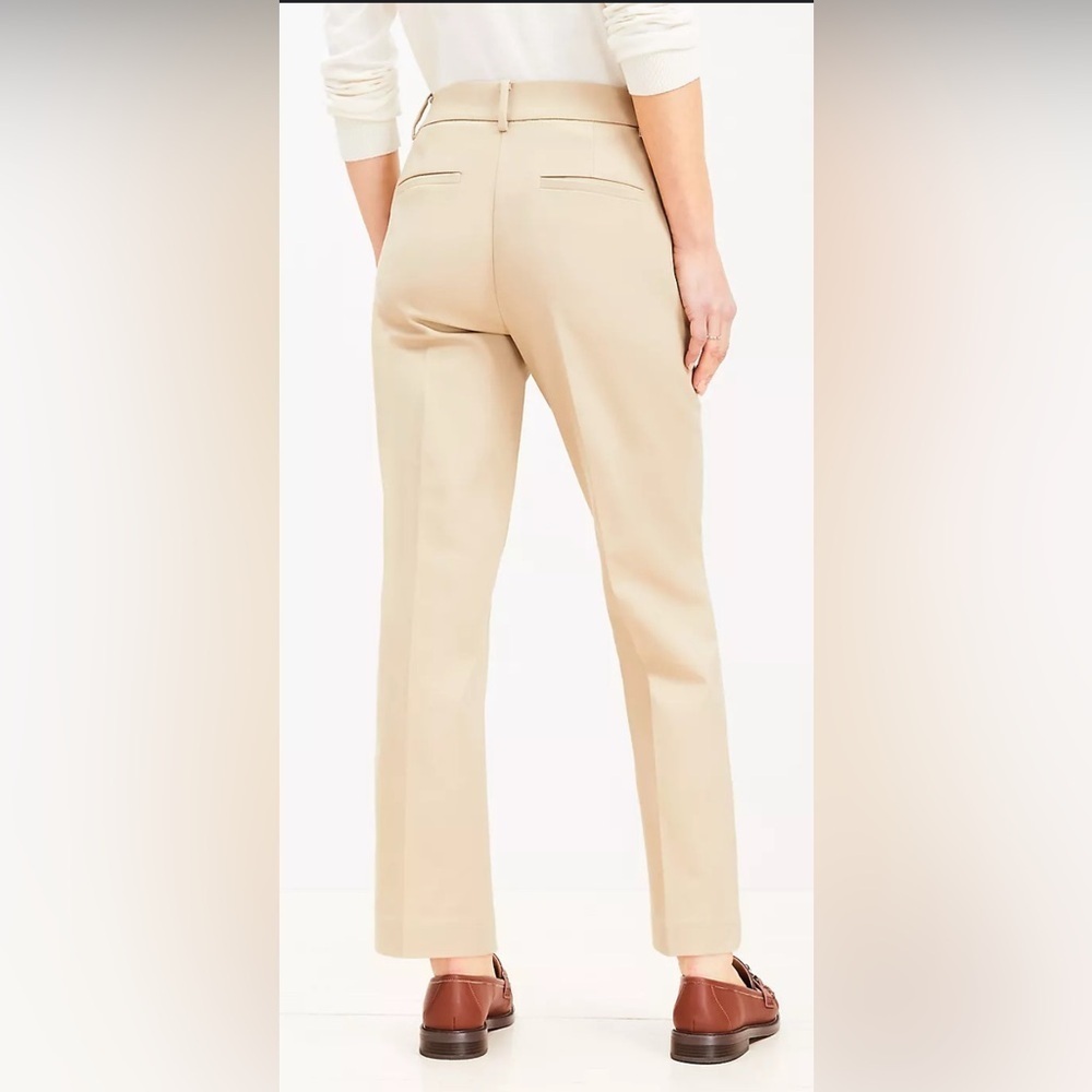 Parker Women's Cream Straight Leg Pants - Picture 1 of 9